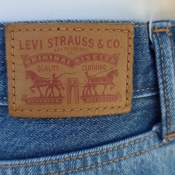 Vintage LEVI'S Jeans Redone Upcycled Patchwork Jean Skirt S Denim Mini - Picture 9 of 16